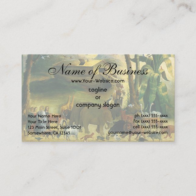 Cartão De Visita Arca de Noah por Joseph Henry Hidley (Frente)