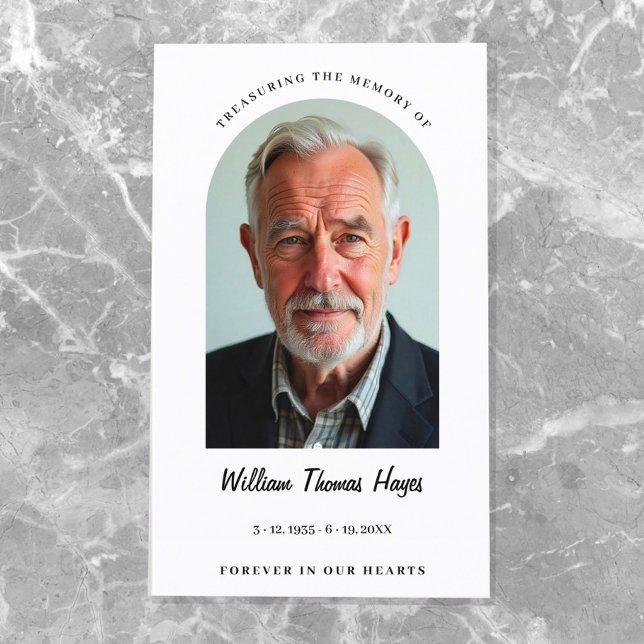 Cartão De Visita Arch Frame Funeral Prayer Foto Moderna (Criador carregado)