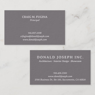 Cartão De Visita Architect Firm Business Card in Fossil Gray