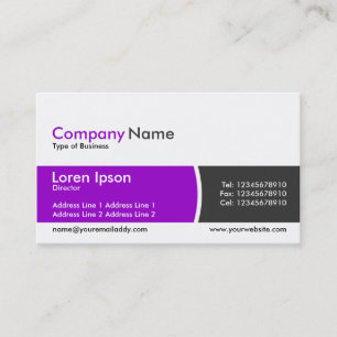 Cartão De Visita Arco Banda dividida - Cinzas roxas e escuras