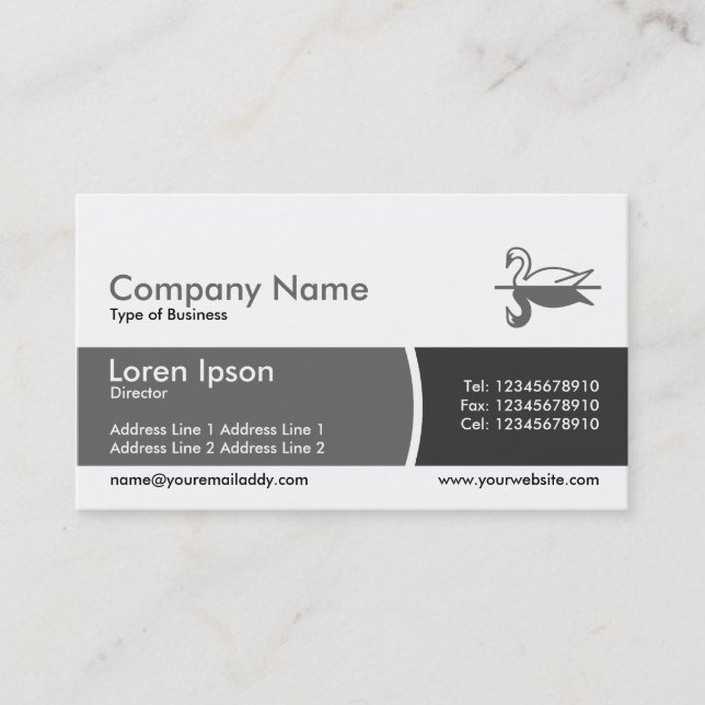 Cartão De Visita Arco Banda Dividida - Sombras das Cinzas (Frente)