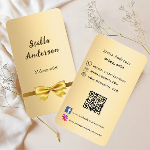 Cartão De Visita Arco gold Qr código social mídia