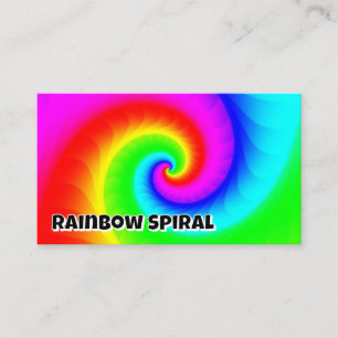 Cartão De Visita Arco-Íris Espiral (você pode mudar as palavras)