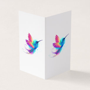 Cartão De Visita Arco-Íris Exótico Hummingbird