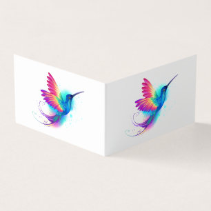 Cartão De Visita Arco-Íris Exótico Hummingbird