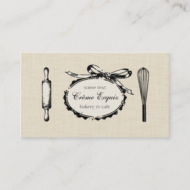 Cartão De Visita arcos chiques do doce do padeiro da padaria do (Frente)