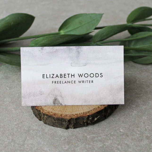 Cartão De Visita Areia de praia Aquarela Abstrato Beige Professiona (Criador carregado)