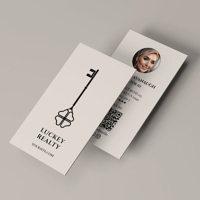 Cartão De Visita Areia Fotográfica do Agente de Hipertecnia de Chav (Minimal Realtor Key Mortgage Broker Photo Sand Business Card
)