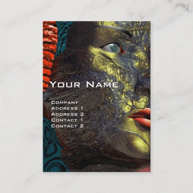 Cartão De Visita ARES CYBORG, Amarelo vermelho (Frente)