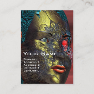 Cartão De Visita ARES CYBORG Red Yellow Sci-Fi,Robótica,Tech