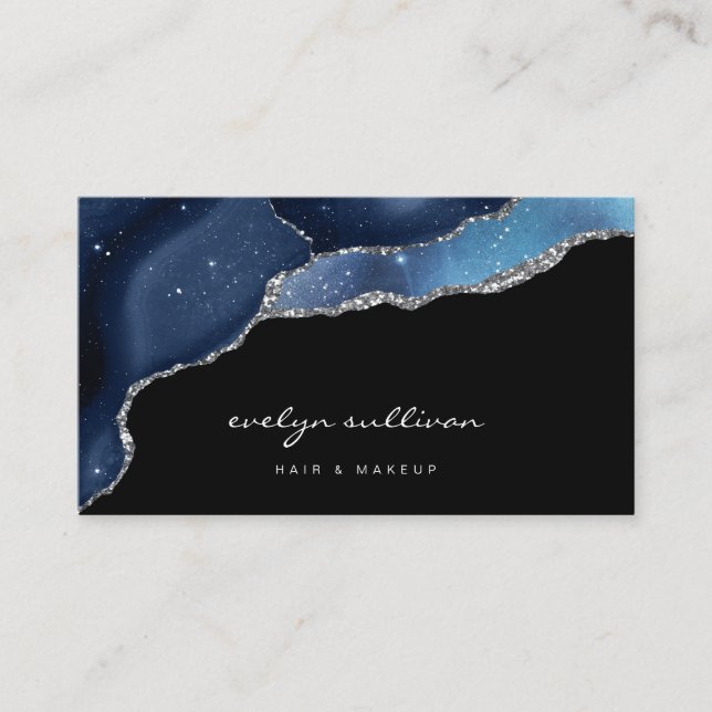 Cartão De Visita árgula azul (Frente)