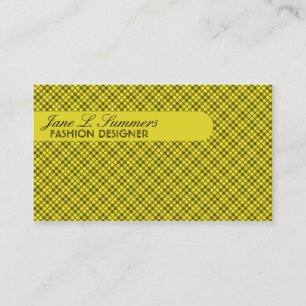 Cartão De Visita Argyle Design (Amarelo)
