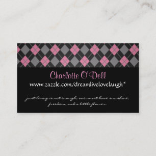 Cartão De Visita argyle; marketing do Web site