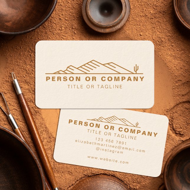 Cartão De Visita Arizona Cactus Landscaping Ou Imóveis Moderno (Criador carregado)