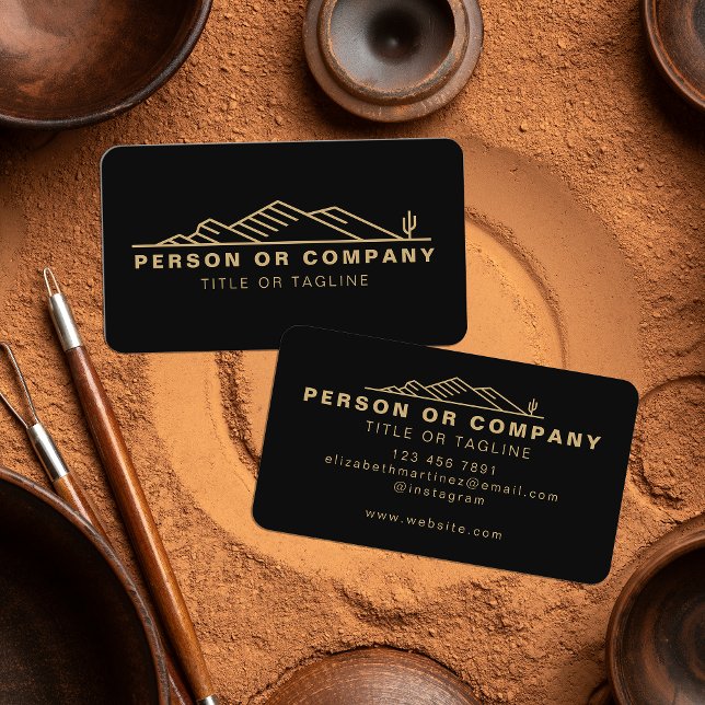 Cartão De Visita Arizona Cactus Landscaping Ou Imóveis Moderno (Criador carregado)