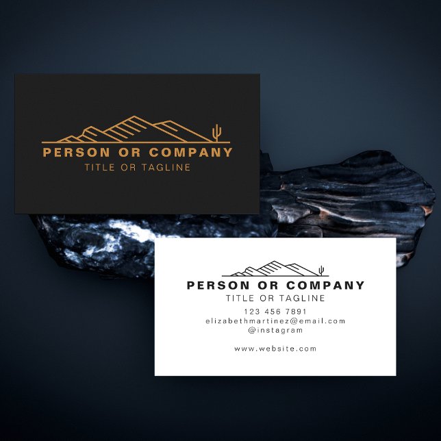 Cartão De Visita Arizona Cactus Landscaping Ou Imóveis Moderno (Criador carregado)