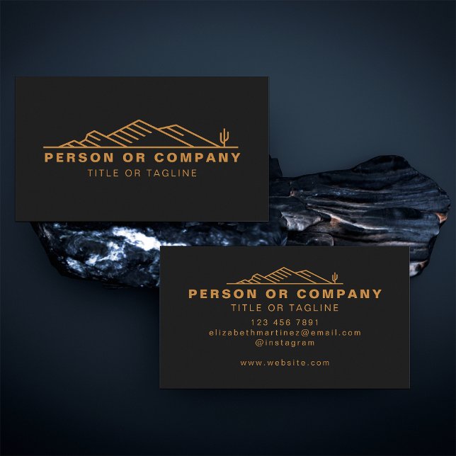 Cartão De Visita Arizona Cactus Landscaping Ou Imóveis Moderno (Criador carregado)