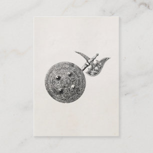 Cartão De Visita Arma medieval da armadura do protetor do machado