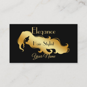 Cartão De Visita Armário Dourado preto elegante profissional do