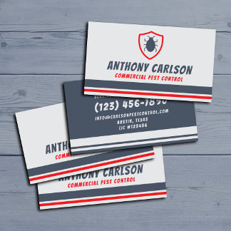 Cartão De Visita Armazém de Controle de Pragas Comerciais
