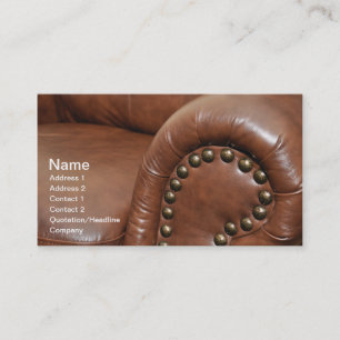 Cartão De Visita armrest e tacks para uma cadeira de couro