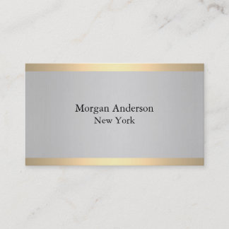 Cartão De Visita Aro de Metal Dourado Escovado Minimalista