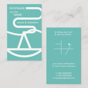 Cartão De Visita Aroma/Massagem/Terapêutica/Cartão de visita de qui