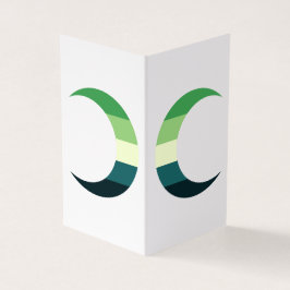 Cartão De Visita Aromantic Pride Crescent Moons Greeting Card