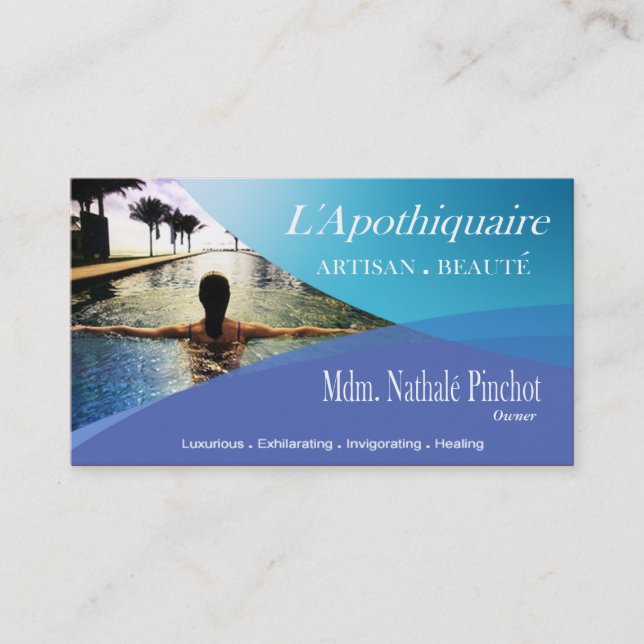 Cartão De Visita Aromaterapia da terapia da massagem dos termas do (Frente)