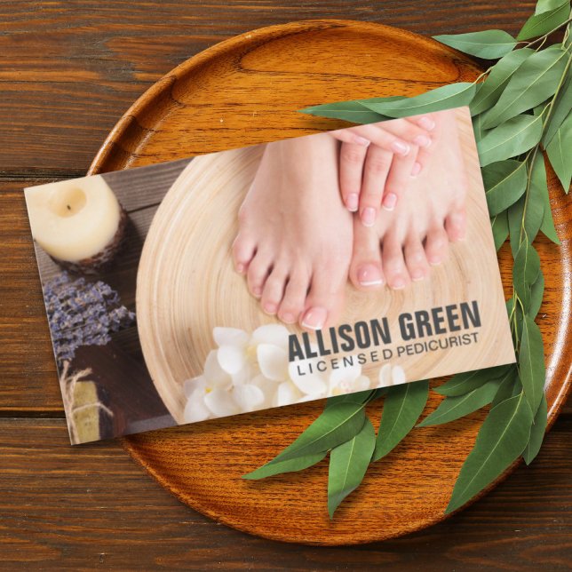 Cartão De Visita Aromaterapia Manicurista Pedicurista Pedicure Salo (Aromatherapy Manicurist Pedicurist Pedicure Salon Business Card)