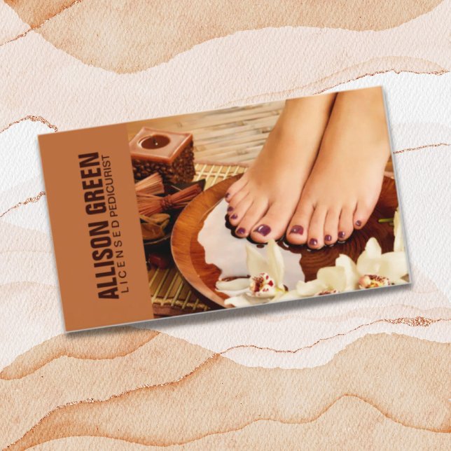 Cartão De Visita Aromaterapia Manicurista Pedicurista Pedicure Salo (Criador carregado)
