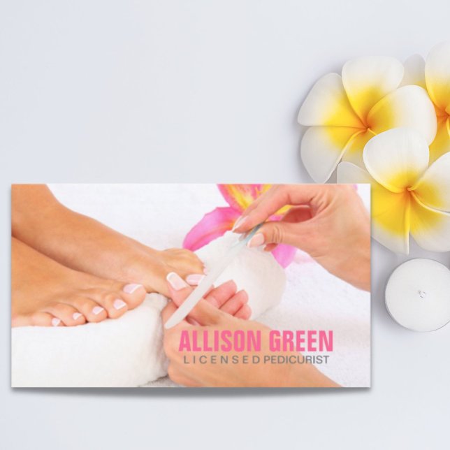 Cartão De Visita Aromaterapia Manicurista Pedicurista Pedicure Salo (Aromatherapy Manicurist Pedicurist Pedicure Salon Business Card)