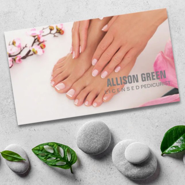 Cartão De Visita Aromaterapia Manicurista Pedicurista Pedicure Salo (Aromatherapy Manicurist Pedicurist Pedicure Salon Business Card)
