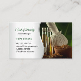 Cartão De Visita Aromaterapia, massagem