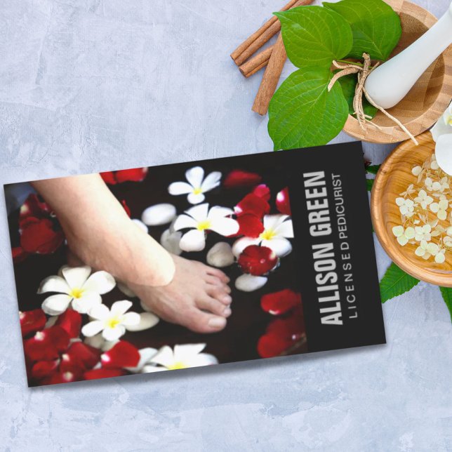 Cartão De Visita Aromatheria Pedicure Manicurista do Salão (Aromatherapy Pedicure Salon manicurist pedicurist Business Card)