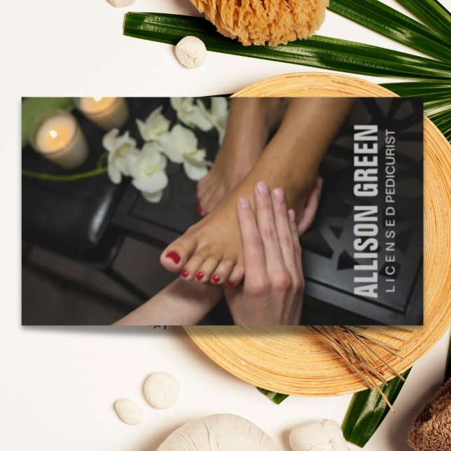 Cartão De Visita Aromatheria Pedicure Manicurista do Salão (Aromatherapy Pedicure Salon manicurist pedicurist Business Card)