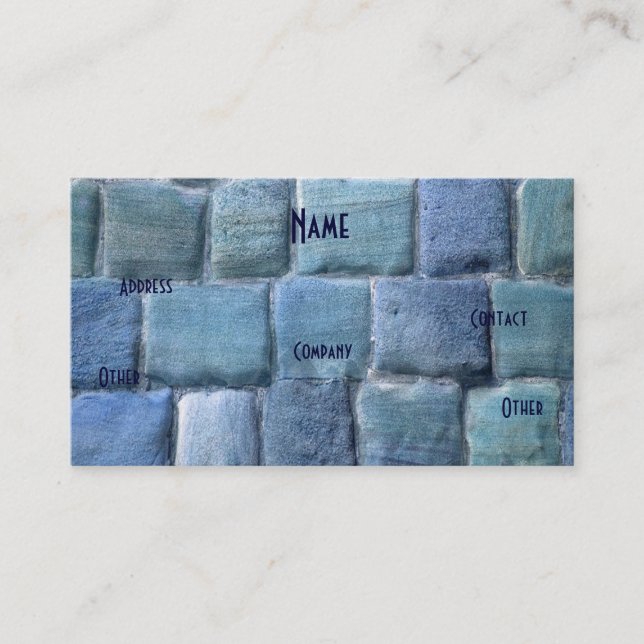 Cartão De Visita Arquiteto Blue Sandstone (Frente)
