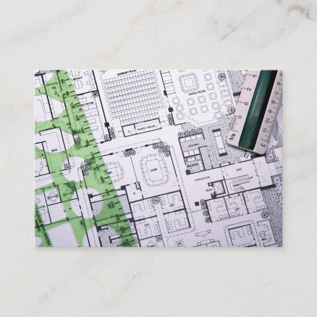 Cartão De Visita Arquiteto/Contratante/Placa Builder revisada (Frente)