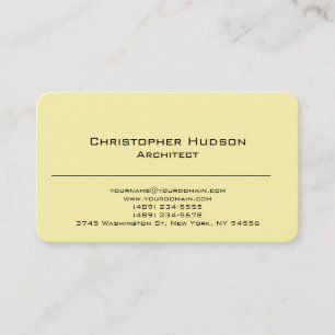 Cartão De Visita Arquiteto da Cream & Beige Background Color