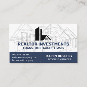 Cartão De Visita Arquiteto   Logotipo de propriedade doméstica