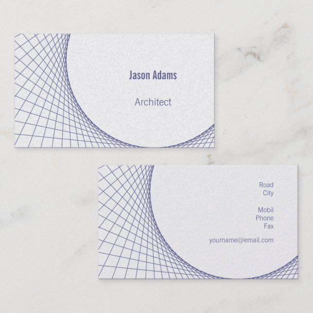 Cartão De Visita Arquiteto | Moderno (Frente/Verso)