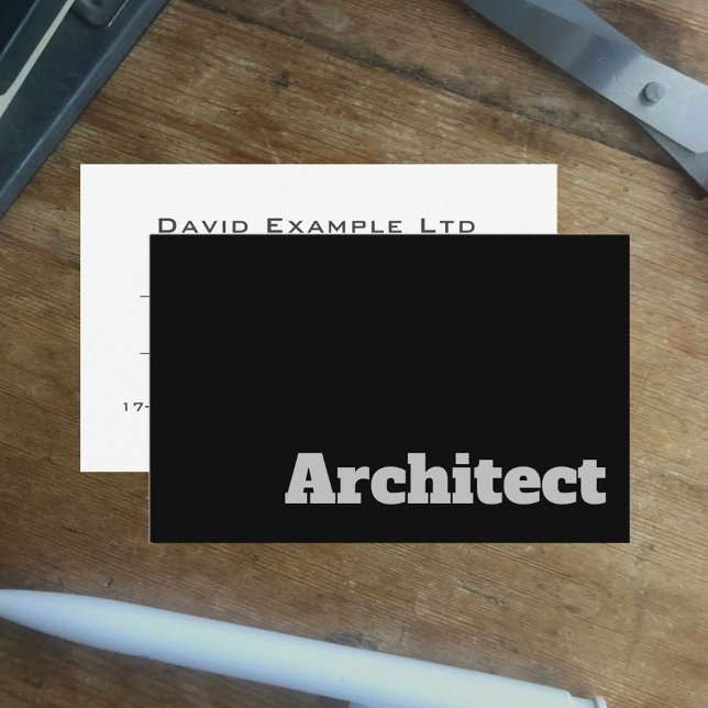 Cartão De Visita Arquiteto Negrito e Limpo (Criador carregado)