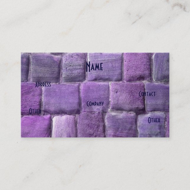 Cartão De Visita Arquiteto Roxo Sandstone (Frente)