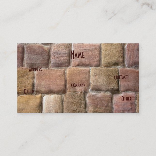 Cartão De Visita Arquiteto Sandstone (Frente)