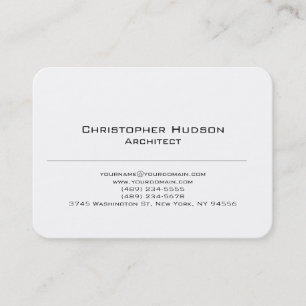 Cartão De Visita Arquiteto Simples Branco Negro
