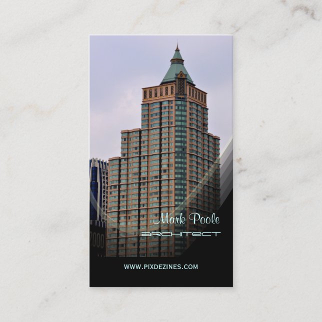 Cartão De Visita Arquitetos de Na moda PixDezines (Frente)