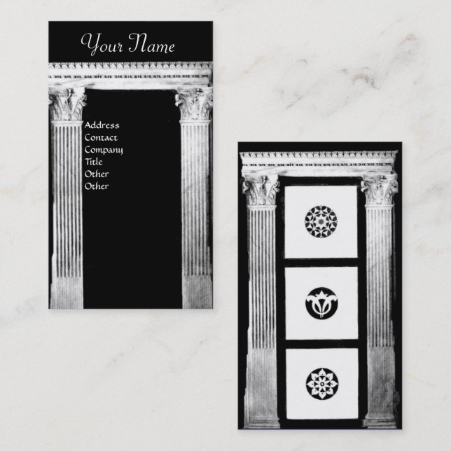 Cartão De Visita Arquitetura Clássica da GATE RENAISSANCE,Arquitetu (Frente/Verso)