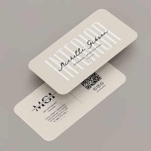 Cartão De Visita Arquitetura de Designer de Interiores Elegante Are