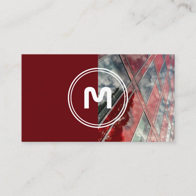 Cartão De Visita Arquitetura monográfica elegante com dois tons (Frente)