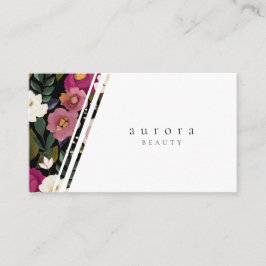 Cartão De Visita Arranjo Floral em Aquarela Mal-humorado & Elegante